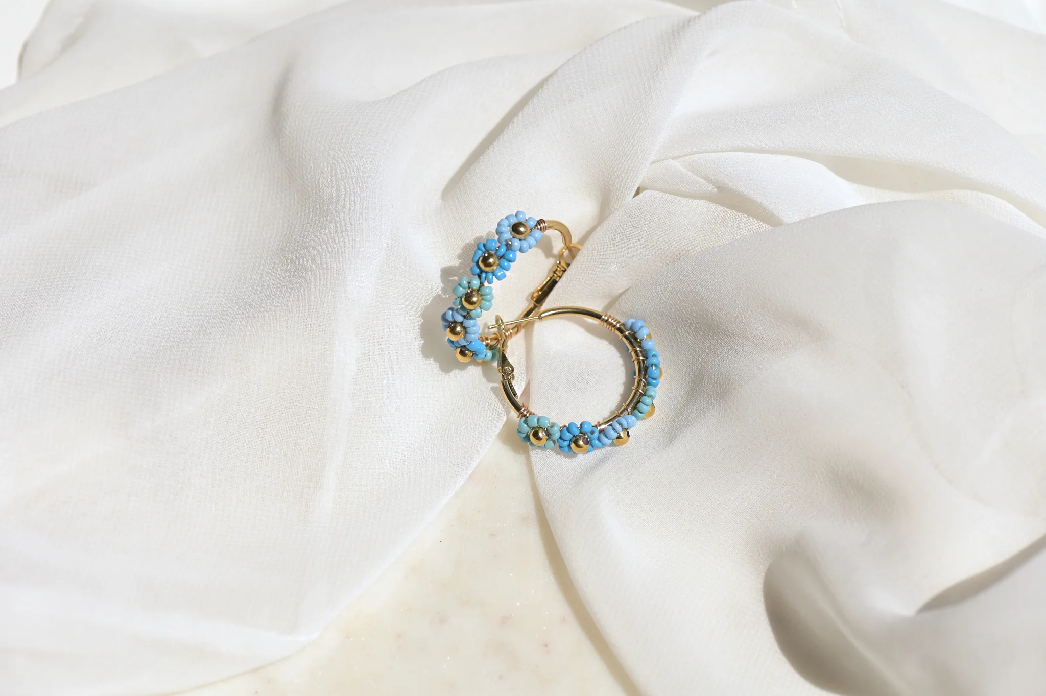 Creool met blauwe bloemen