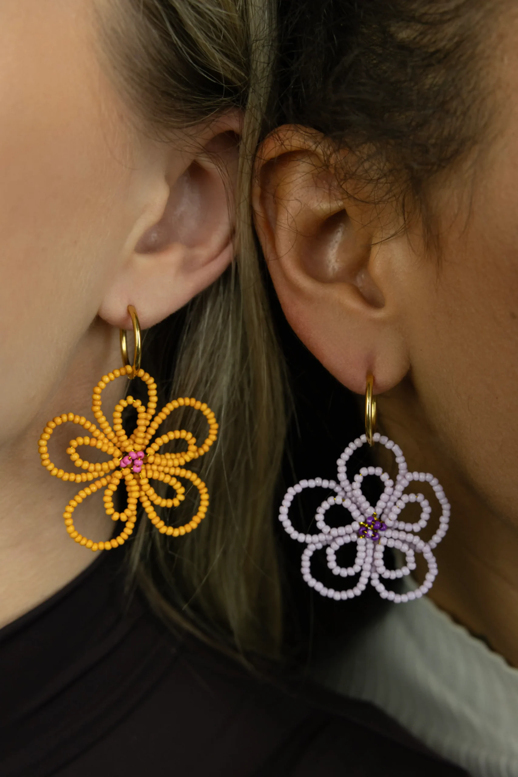 Oorbellen Daisy paars