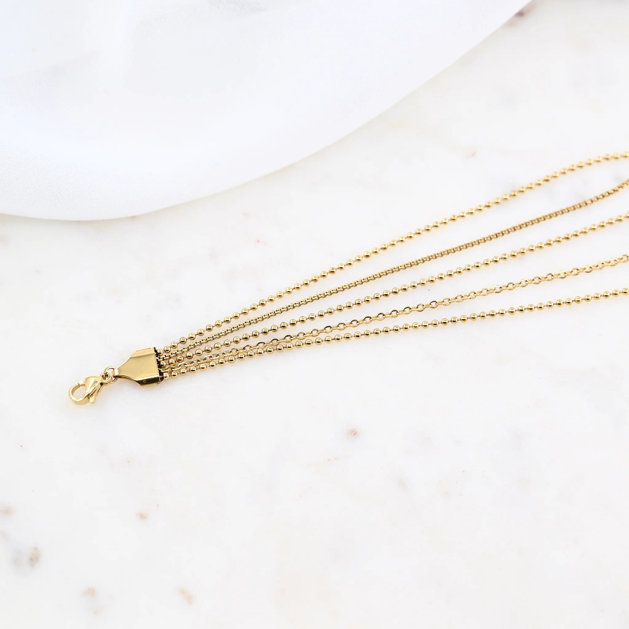 Armband met ketting laagjes