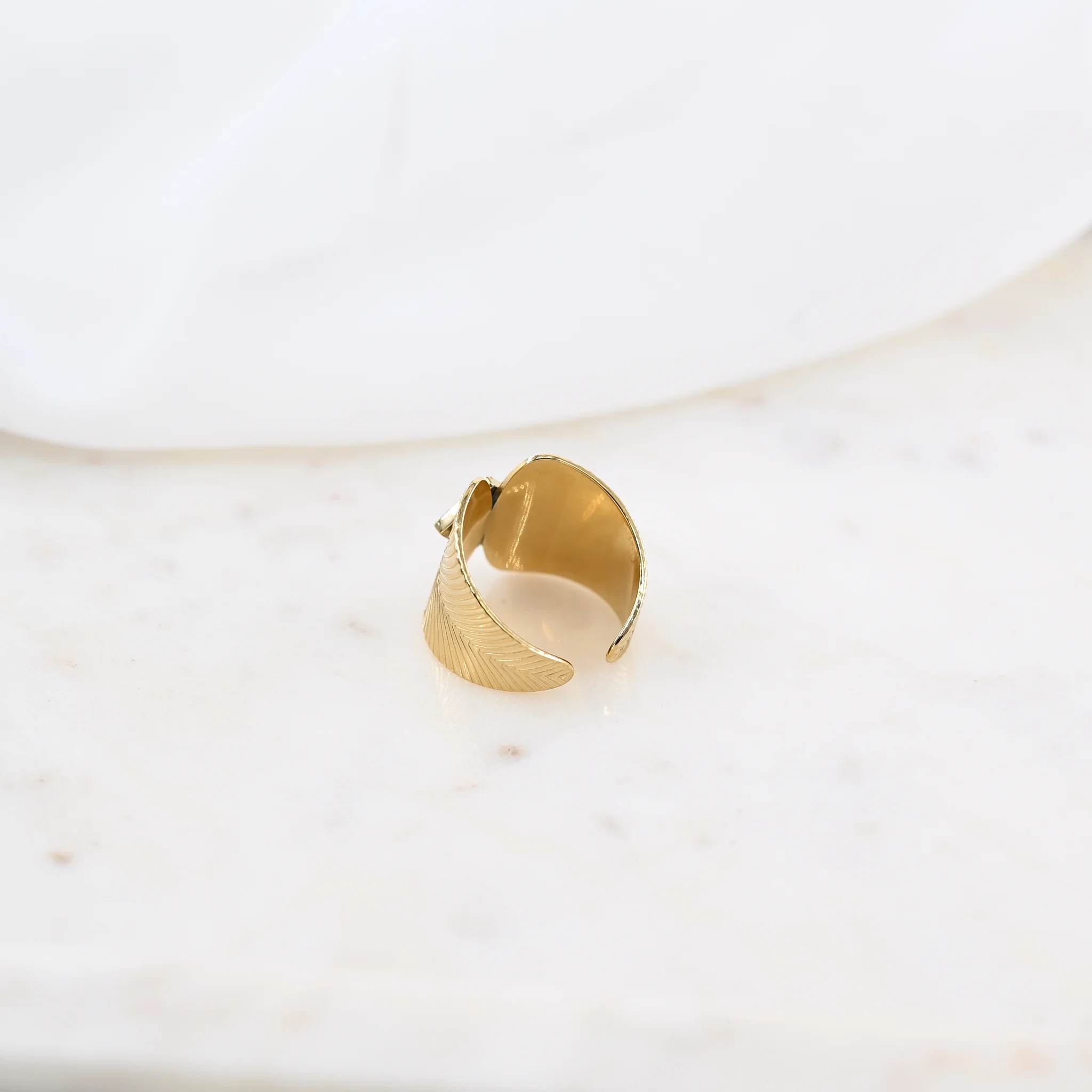 Ring met groene steen