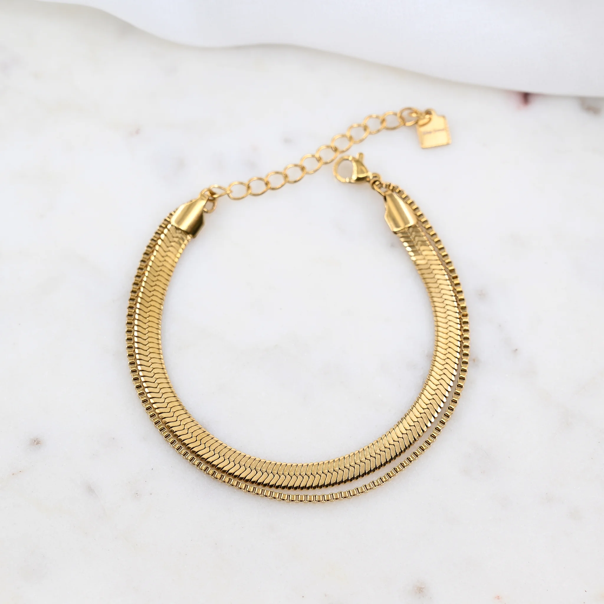 Brede snake armband