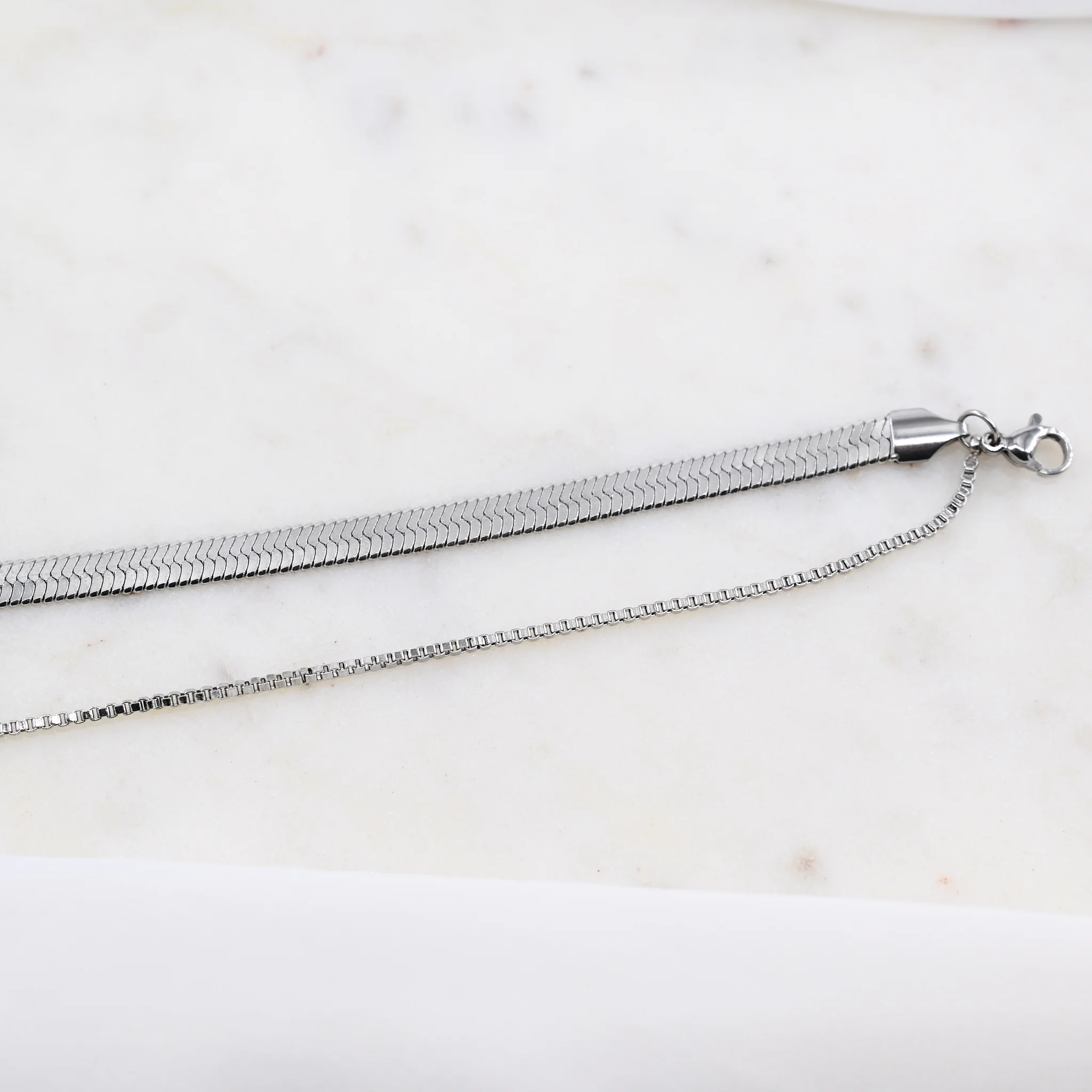 Brede dubbele snake armband