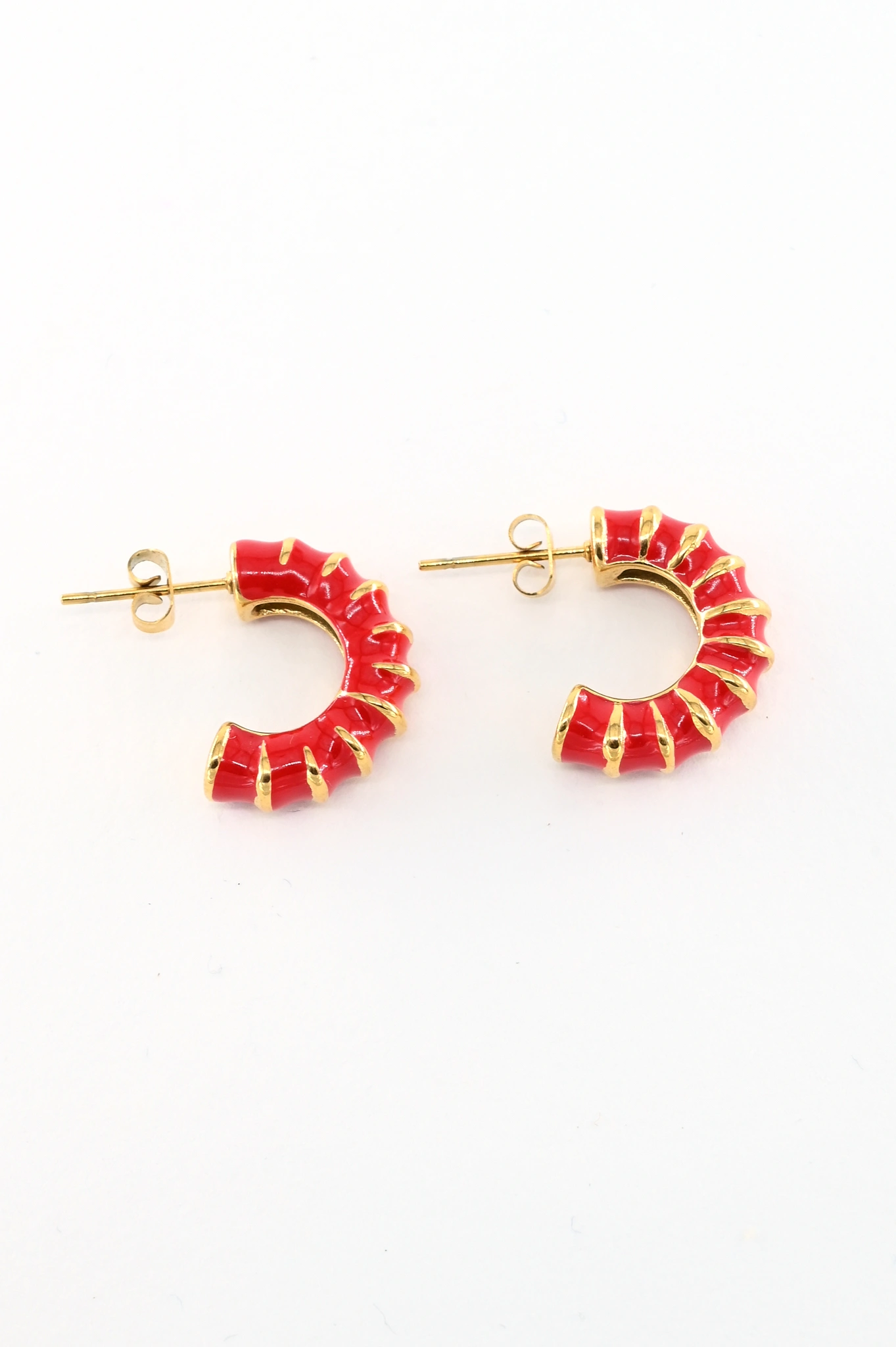 GER0066-2 Rood Gouden Creool