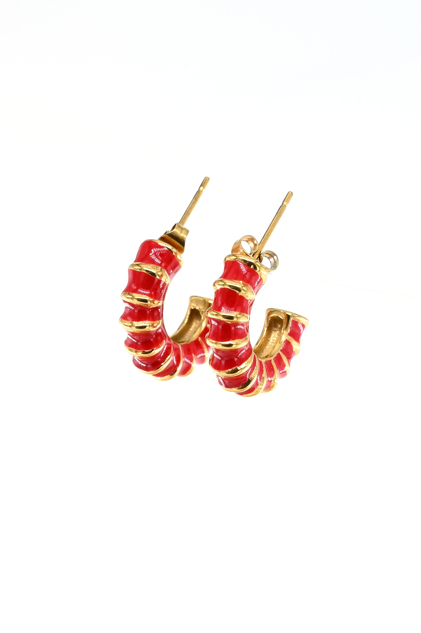 GER0066-2 Rood Gouden Creool