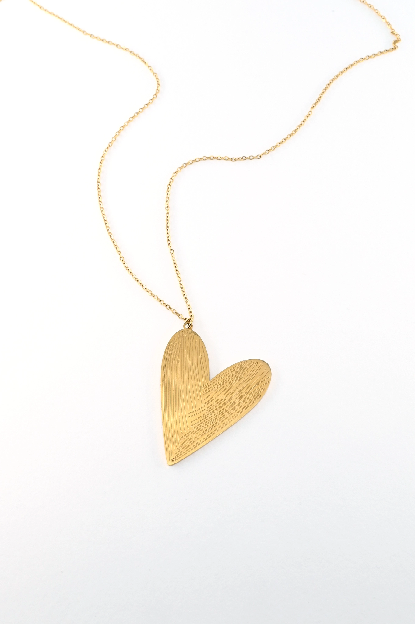 Lange ketting met hart