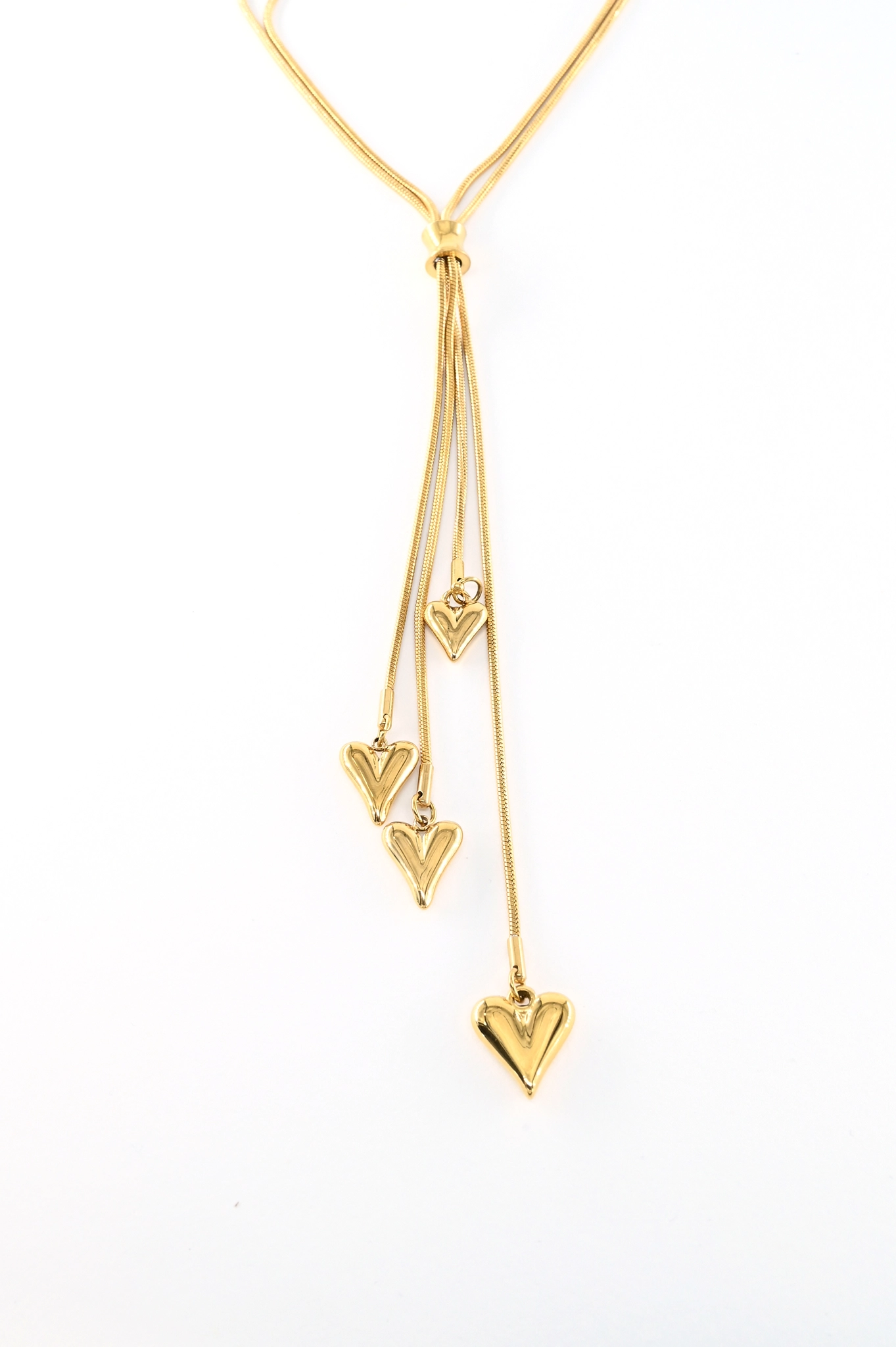 Lange ketting met harten