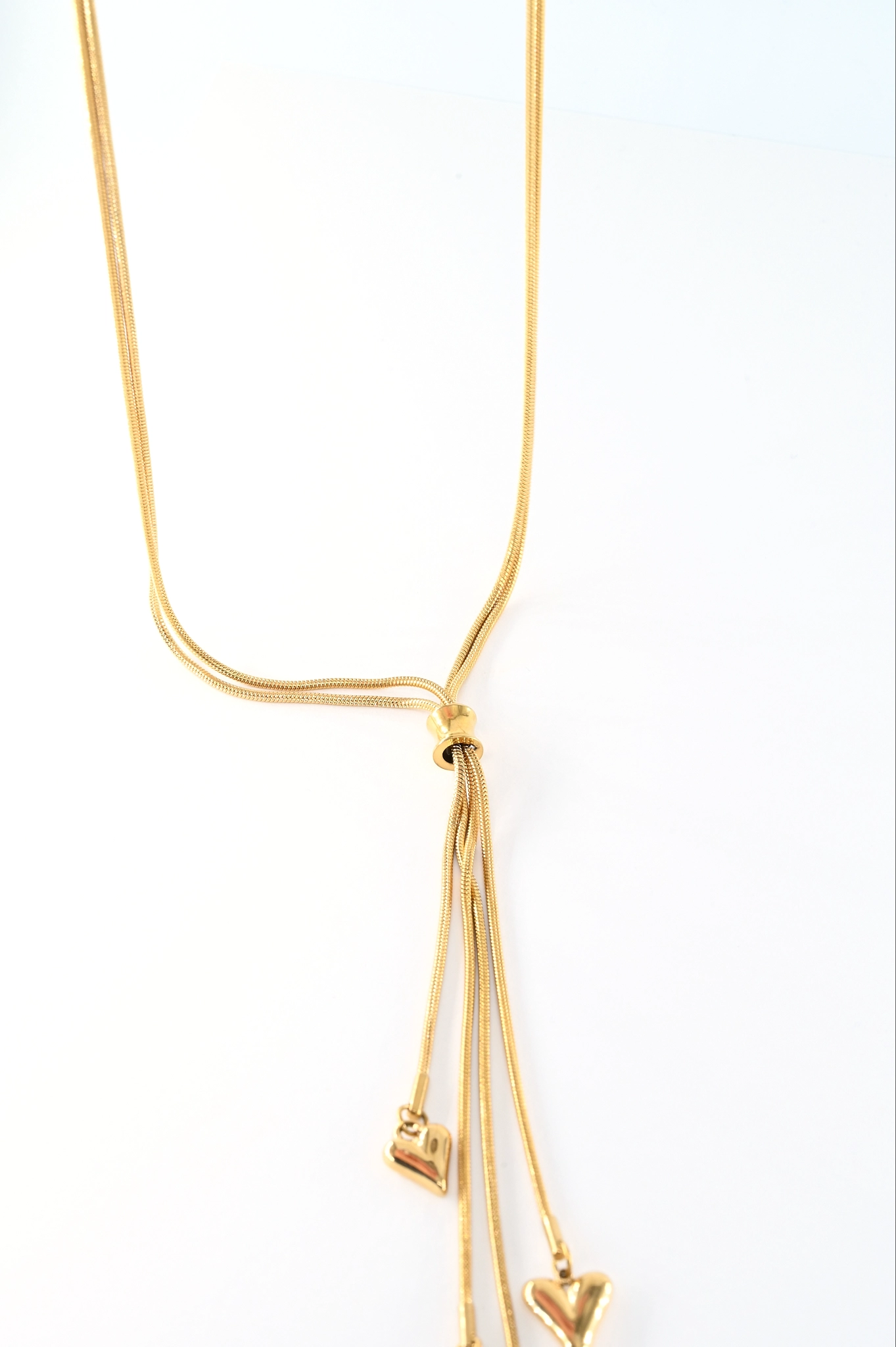 Lange ketting met harten